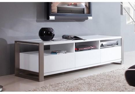 Glossy White Tv Stand Nelly Modern White Glossy Tv Stand. Fino Intended For Latest Small White Tv Cabinets (Photo 4050 of 7825)