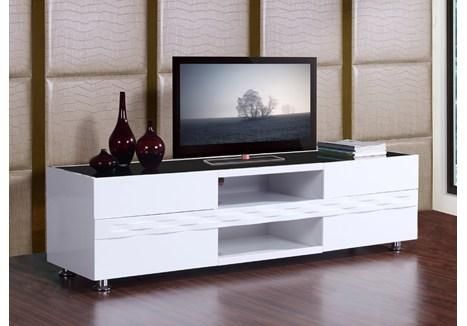 Glossy White Tv Stand Nelly Modern White Glossy Tv Stand. Fino Pertaining To Recent Modern White Tv Stands (Photo 4149 of 7825)
