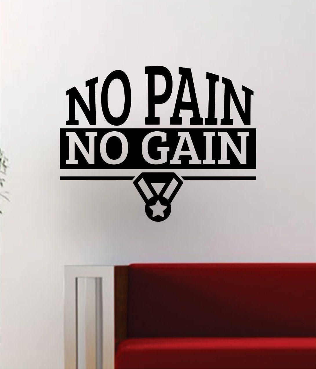 Gym Quote Wall Decals | Gym Wall Art | Wall Stickers | Gym Design In Wall Art For Home Gym (View 2 of 20)