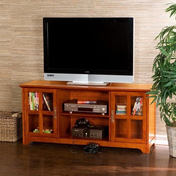 Harper Blvd Highland Mission Oak Tv Stand – Free Shipping Today For 2017 Tv Stands In Oak (Photo 4687 of 7825)