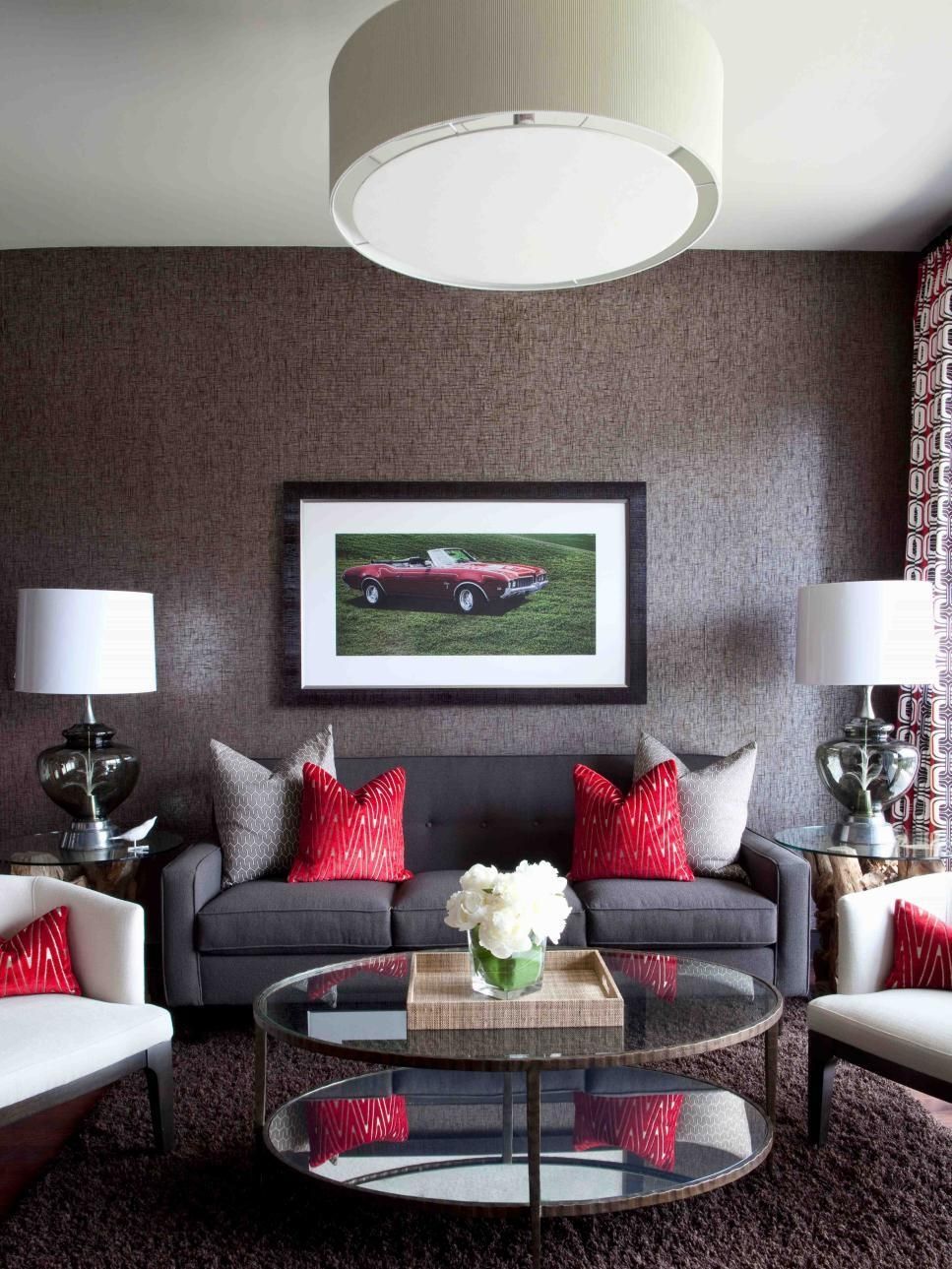 High End Bachelor Pad Decorating On A Budget | Hgtv Throughout Wall Art For Bachelor Pad Living Room (Photo 1 of 20)