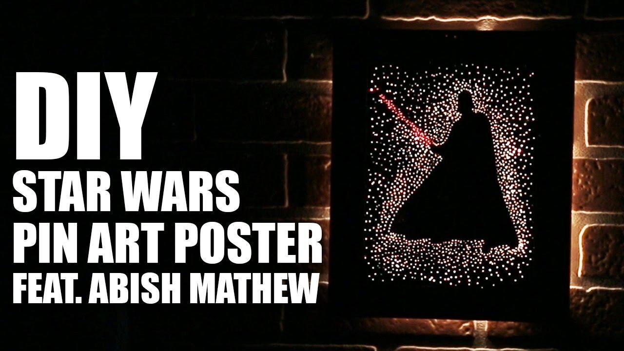 How To Make A Diy Star Wars Pin Art Poster Feat. Abish Mathew Regarding Diy Star Wars Wall Art (Photo 6 of 20)