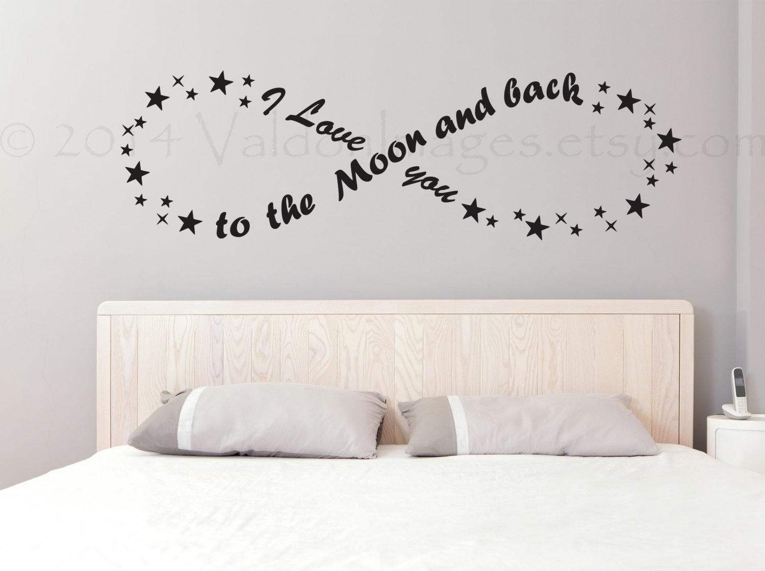 I Love You To The Moon And Back Infinity Wall Decal Living Pertaining To Love You To The Moon And Back Wall Art (Photo 12 of 20)