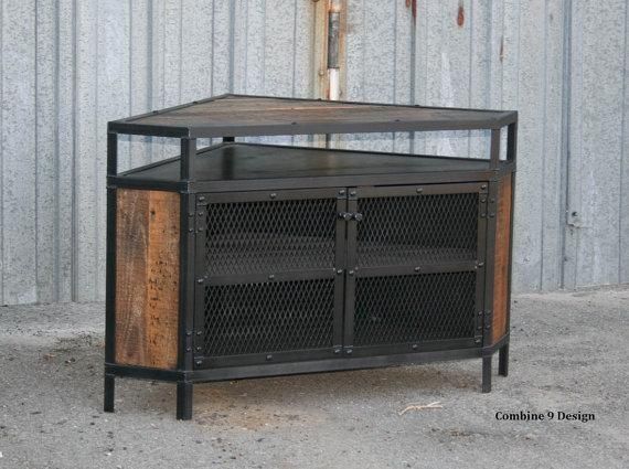 Industrial Corner Unit Reclaimed Wood Tv Stand. Urban In Best And Newest Industrial Corner Tv Stands (Photo 3525 of 7825)