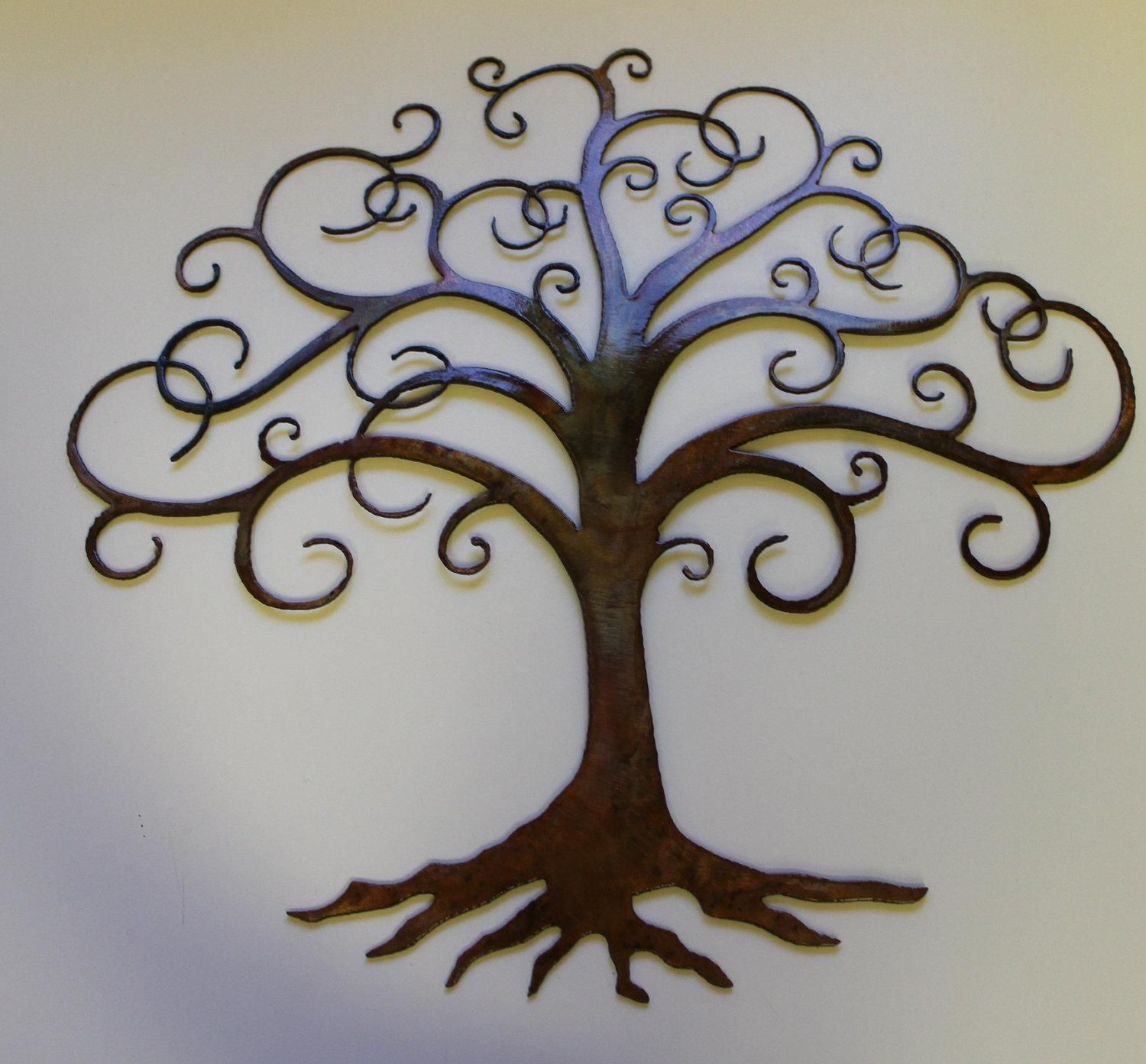 Innovative Large Metal Tree Wall Decoration 128 Oak Tree Large Intended For Oak Tree Large Metal Wall Art (View 6 of 20)