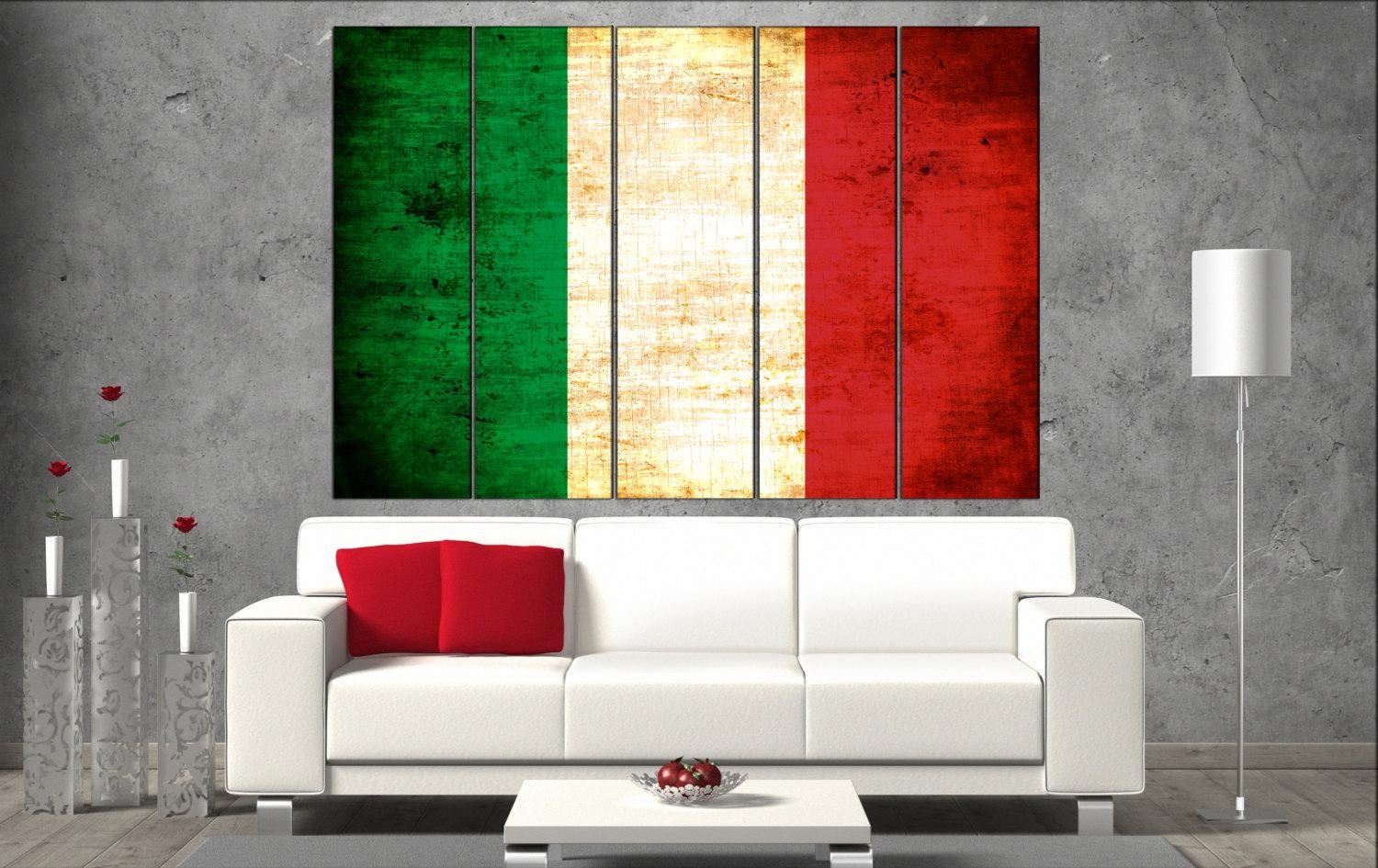 Featured Photo of 2024 Popular Italian Flag Wall Art