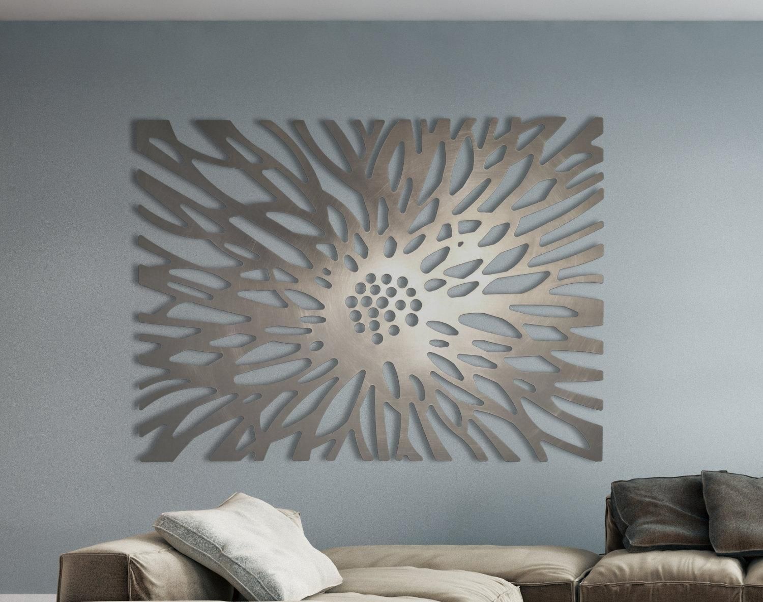 Laser Cut Metal Decorative Wall Art Panel Sculpture For Home Intended For Metal Wall Art Outdoor Use (Photo 4 of 20)