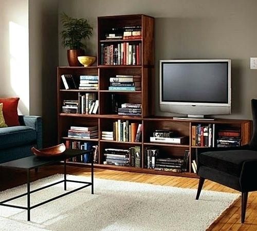 Living Room Bookcase Tv Stands With Matching Bookshelves Corner Inside Most Up To Date Bookshelf Tv Stands Combo (Photo 3 of 20)