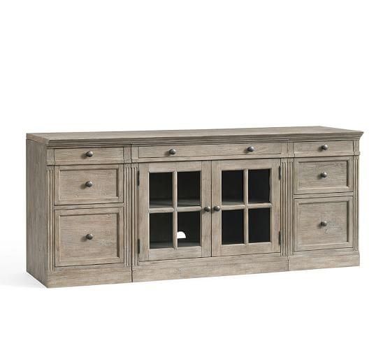 Livingston Small Tv Stand | Pottery Barn Inside Most Popular Large Tv Cabinets (View 17 of 20)