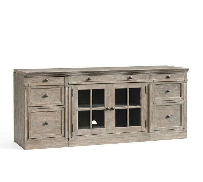 Livingston Small Tv Stand | Pottery Barn Within Most Popular Small Tv Cabinets (Photo 7 of 20)