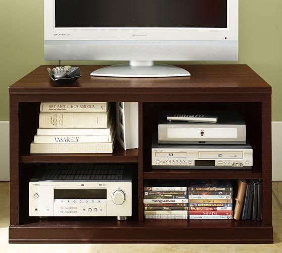 Logan Small Tv Stand, Mahogany Stain | Pottery Barn With Most Recently Released Mahogany Tv Stands (Photo 3550 of 7825)