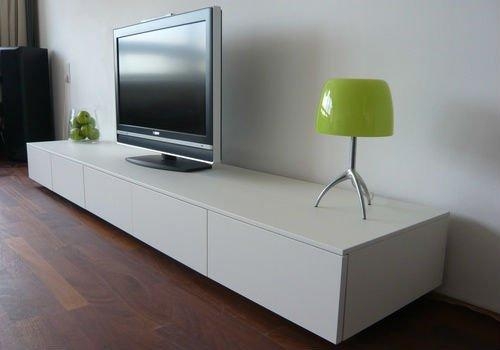 Featured Photo of 2024 Latest Long White Tv Cabinets