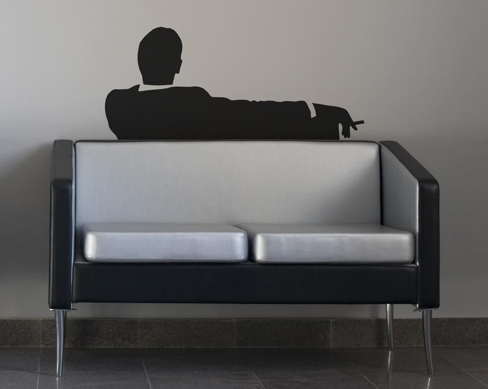 Mad Business Men Sitting On Couch Smoking Removable Vinyl Wall With Mad Men Wall Art (Photo 1 of 20)