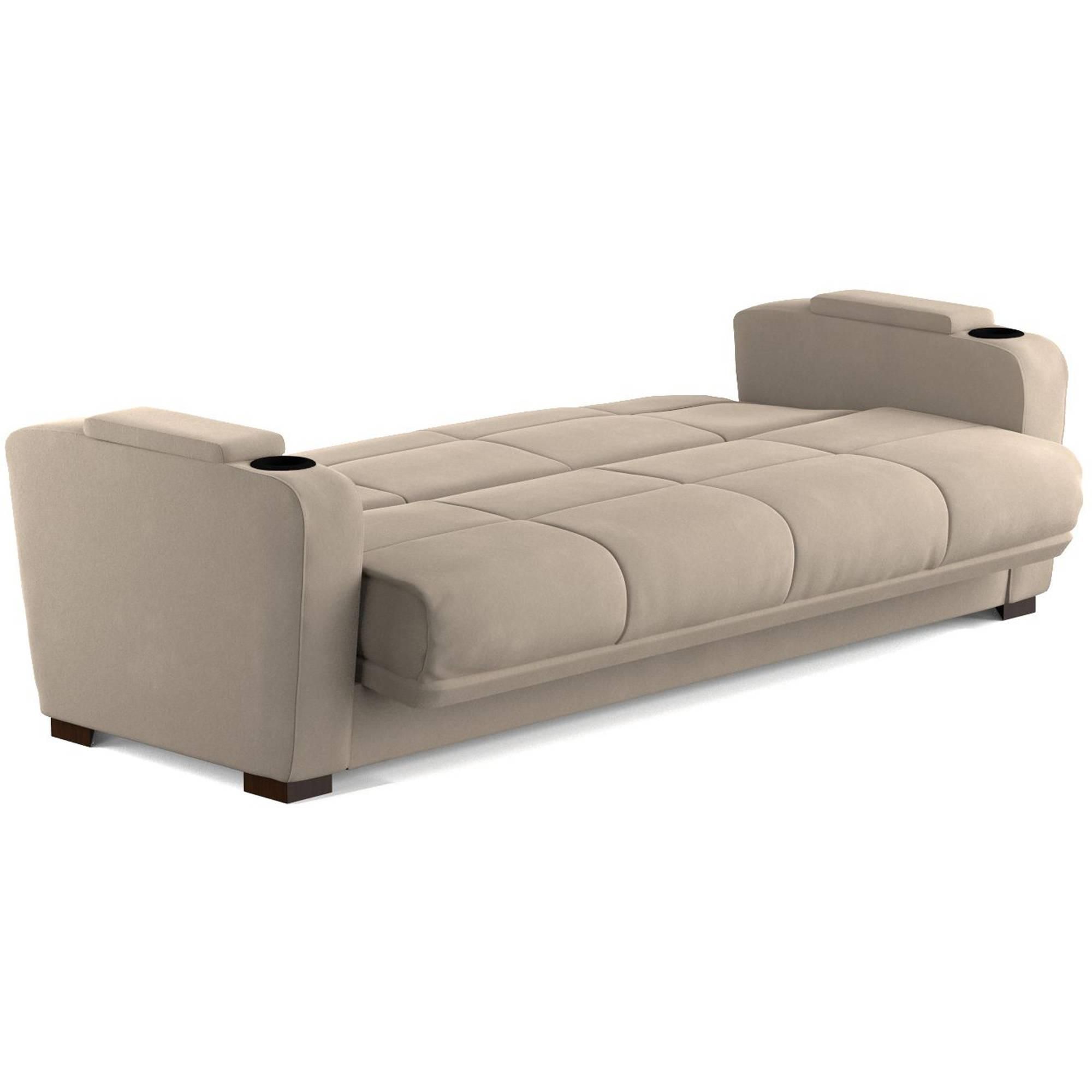 Mainstays Tyler Futon With Storage Sofa Sleeper Bed, Multiple Pertaining To Sofa Beds With Storages (View 16 of 20)