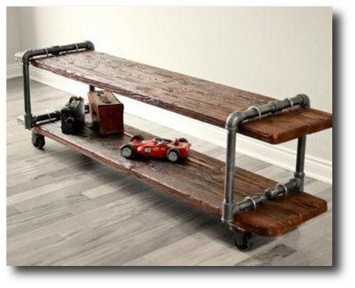Make Your Own Vintage Industrial Cast Iron Pipe Table Tv Stand Throughout 2017 Cast Iron Tv Stands (Photo 4762 of 7825)