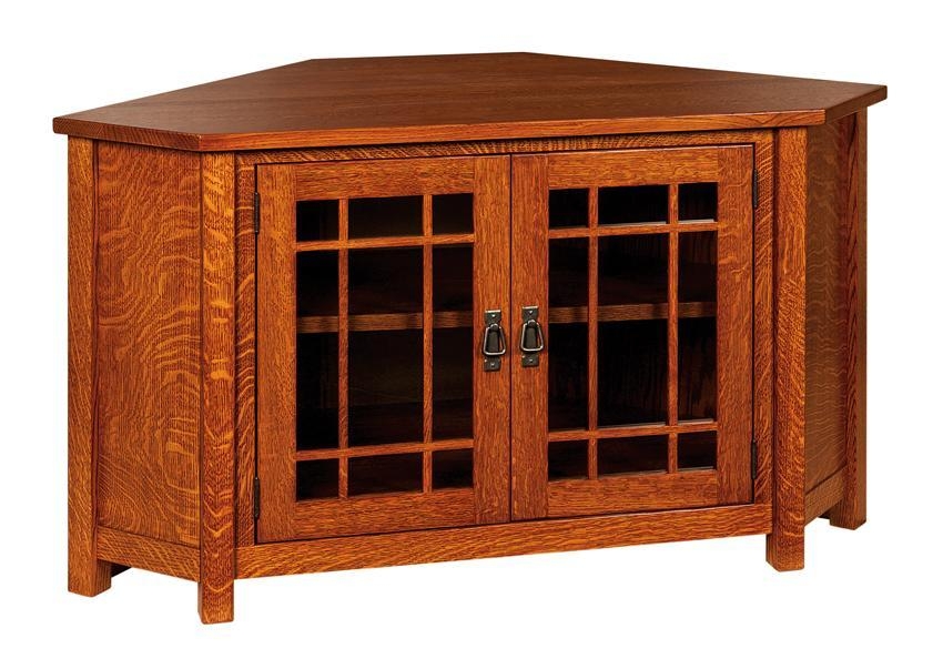 Mccoy Mission Corner Tv Cabinet In Best And Newest Wood Corner Tv Cabinets (Photo 1 of 20)