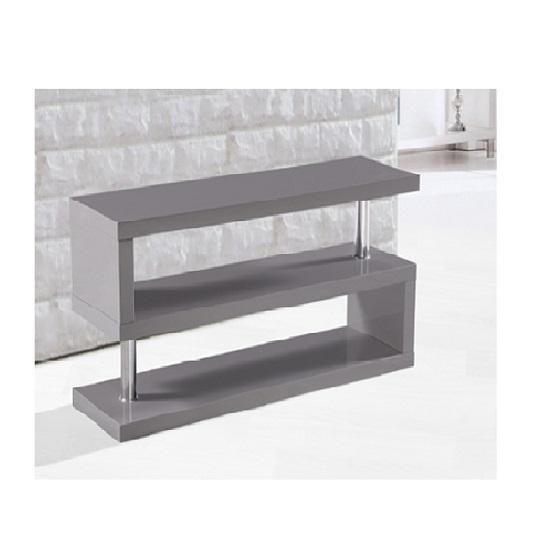 Miami Tv Stand Shelving In High Gloss Grey 20476 Furniture Within Most Recently Released Grey Tv Stands (Photo 4756 of 7825)