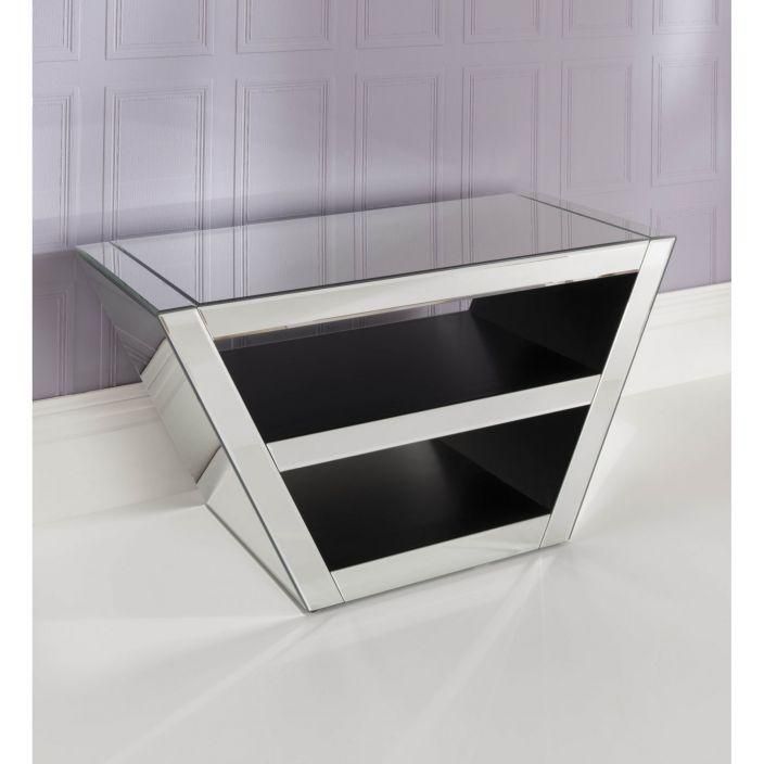 Mirrored Tv Cabinet | Venetian Glass Tv Stand | Homesdirect365 For Newest Mirrored Tv Cabinets Furniture (View 10 of 20)