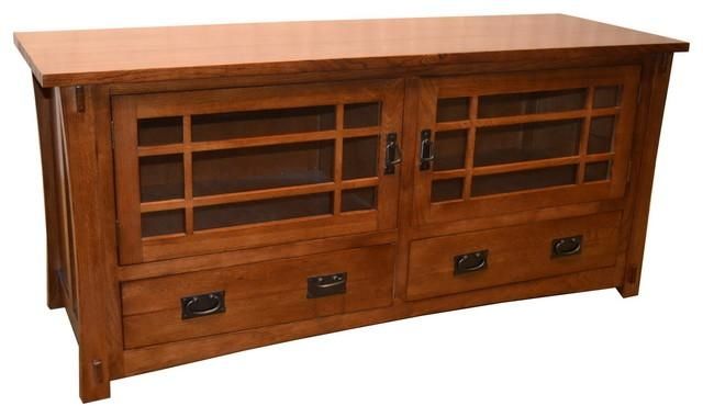 Mission Quarter Sawn Oak Tv Stand – Craftsman – Entertainment With Regard To Most Up To Date Wood Tv Entertainment Stands (View 20 of 20)