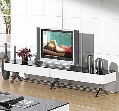 Modern Glossy White Tv Stand Cr059 | Tv Stands Regarding 2017 Long White Tv Stands (Photo 6 of 20)