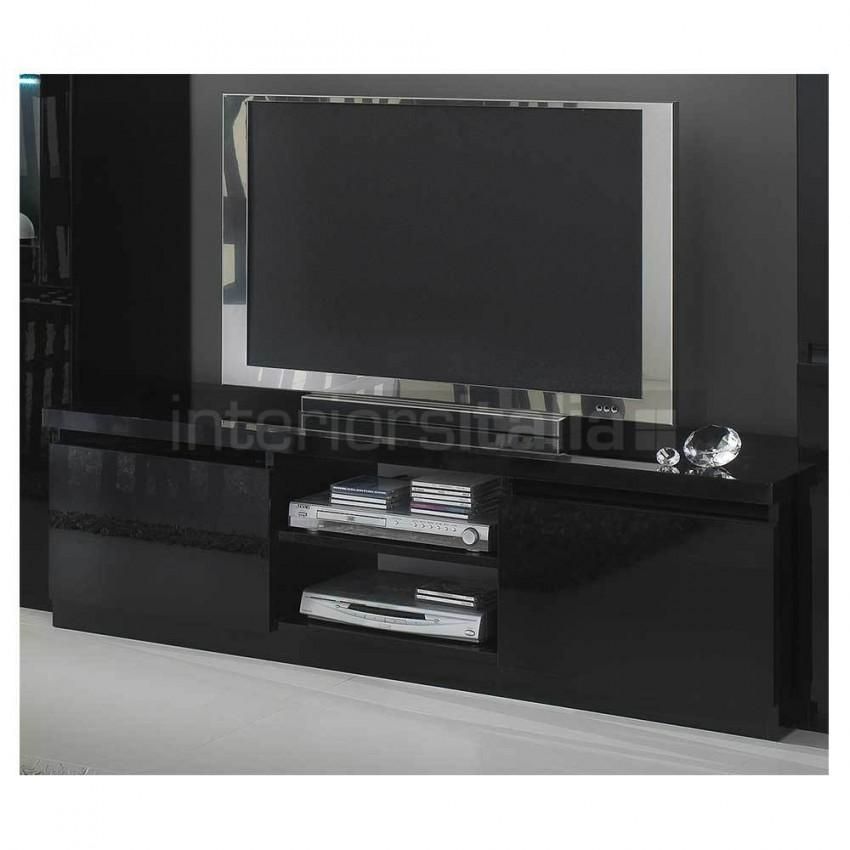 Modern Italian Tv Units | High Gloss Tv Stands | On Sale Now! With Regard To Most Recently Released Black Gloss Tv Units (View 2 of 20)