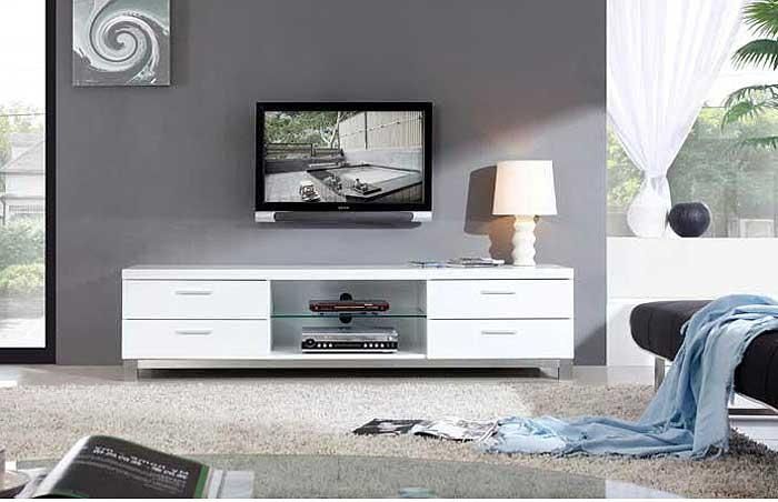 Modern White Tv Stand Bm3 | Tv Stands Inside Current White Modern Tv Stands (Photo 5267 of 7825)