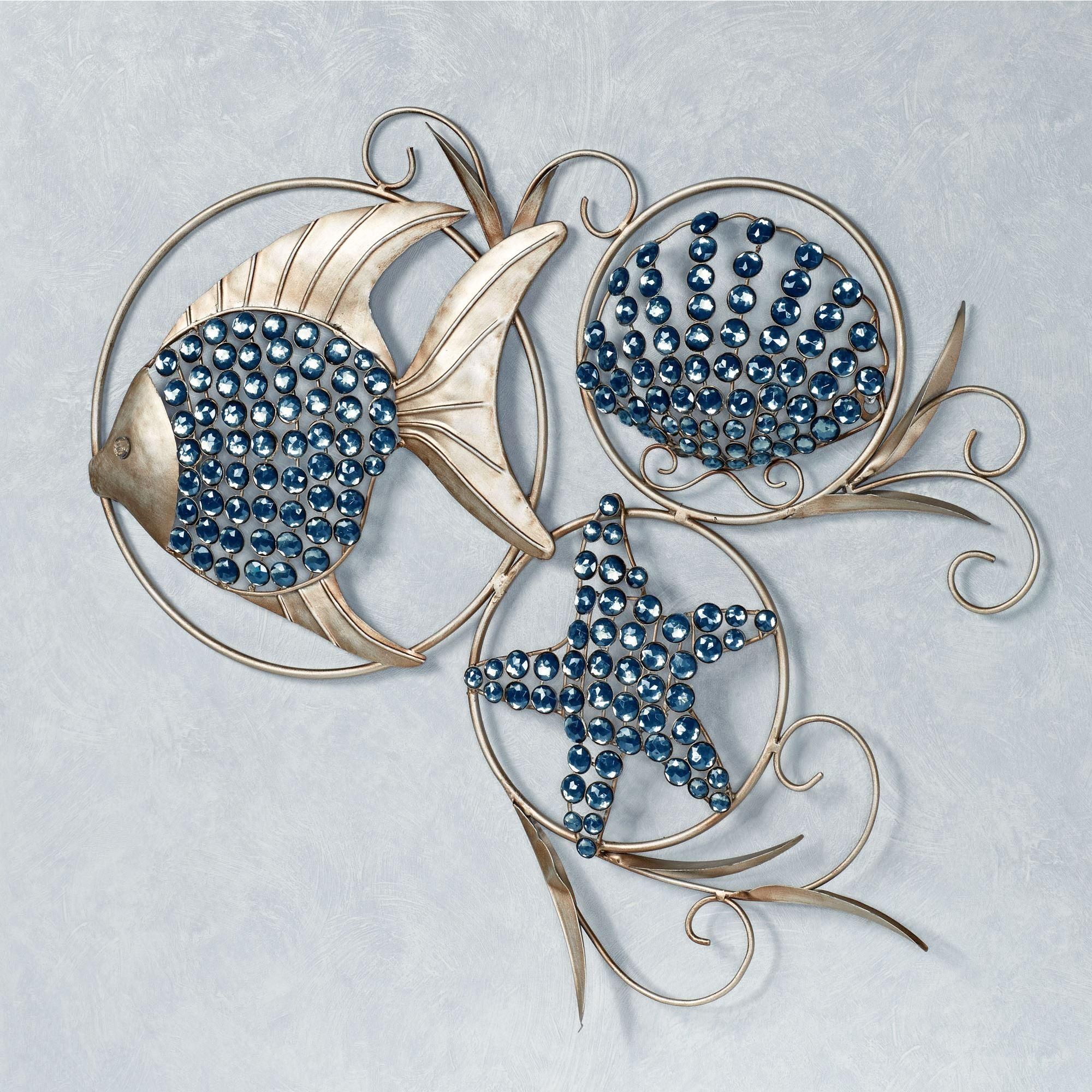 Ocean Gems Fish And Seashell Metal Wall Art With Regard To Touch Of Class Metal Wall Art (Photo 1 of 20)