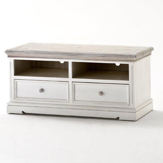 Opal Wooden Tv Cabinet In White Pine With 2 Drawers 25378 Within Newest White Tv Cabinets (Photo 4970 of 7825)