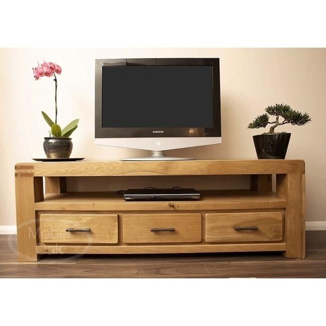 Oslo Rustic Oak Large Tv Stand Cabinet | Best Price Guarantee Regarding Best And Newest Rustic Oak Tv Stands (Photo 3740 of 7825)