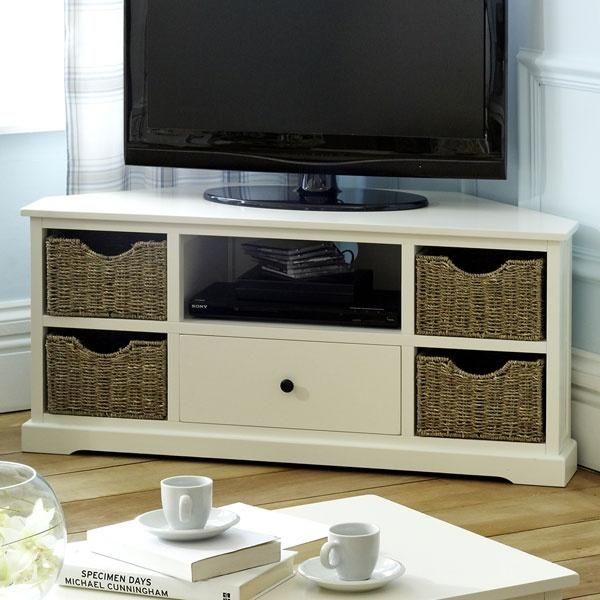 Outstanding Ideas For Corner Tv Stands 26 On Simple Design Decor For Most Popular Tv Stands With Baskets (Photo 4209 of 7825)