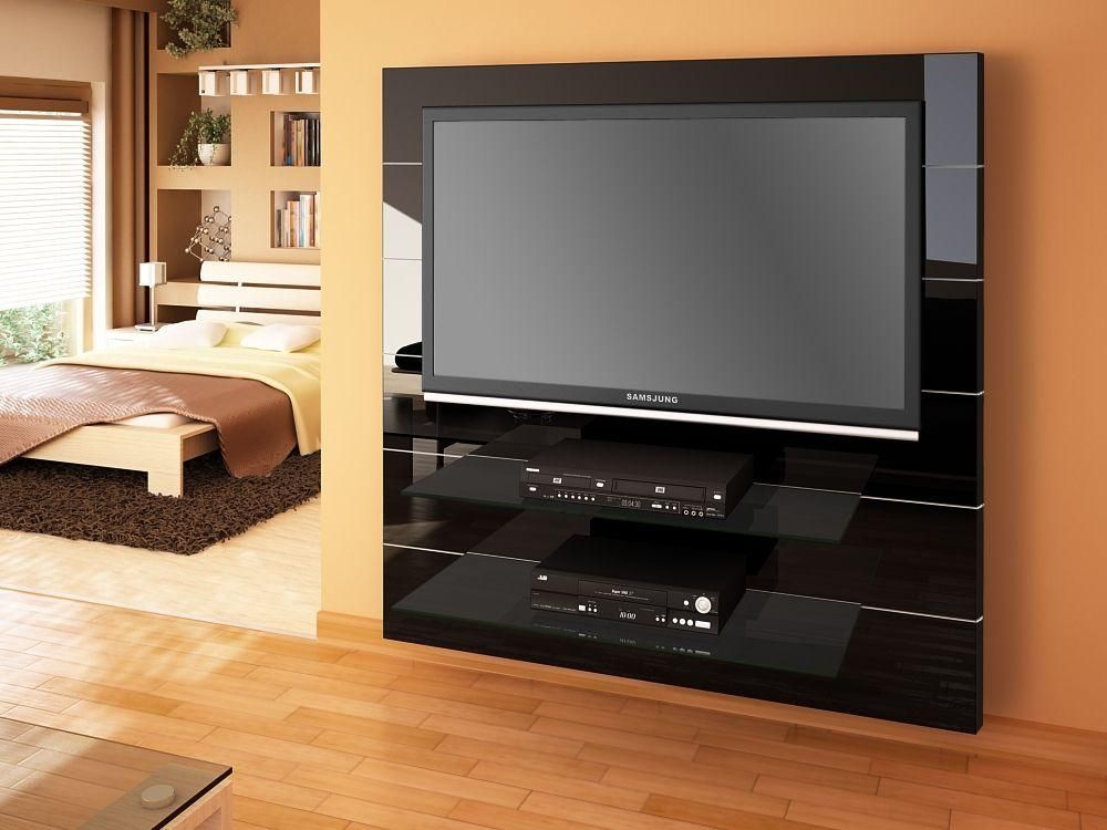 Panorama Black High Gloss Tv Cabinet | Modern Tv Stands Regarding 2018 Black Gloss Tv Cabinet (Photo 20 of 20)