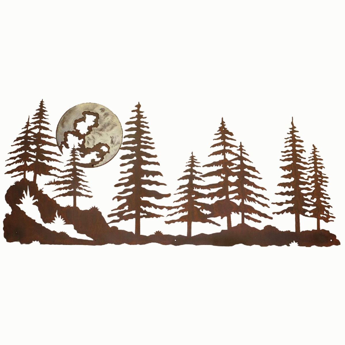 Pine Forest Burnished Metal Wall Art Throughout Metal Pine Tree Wall Art (View 8 of 20)