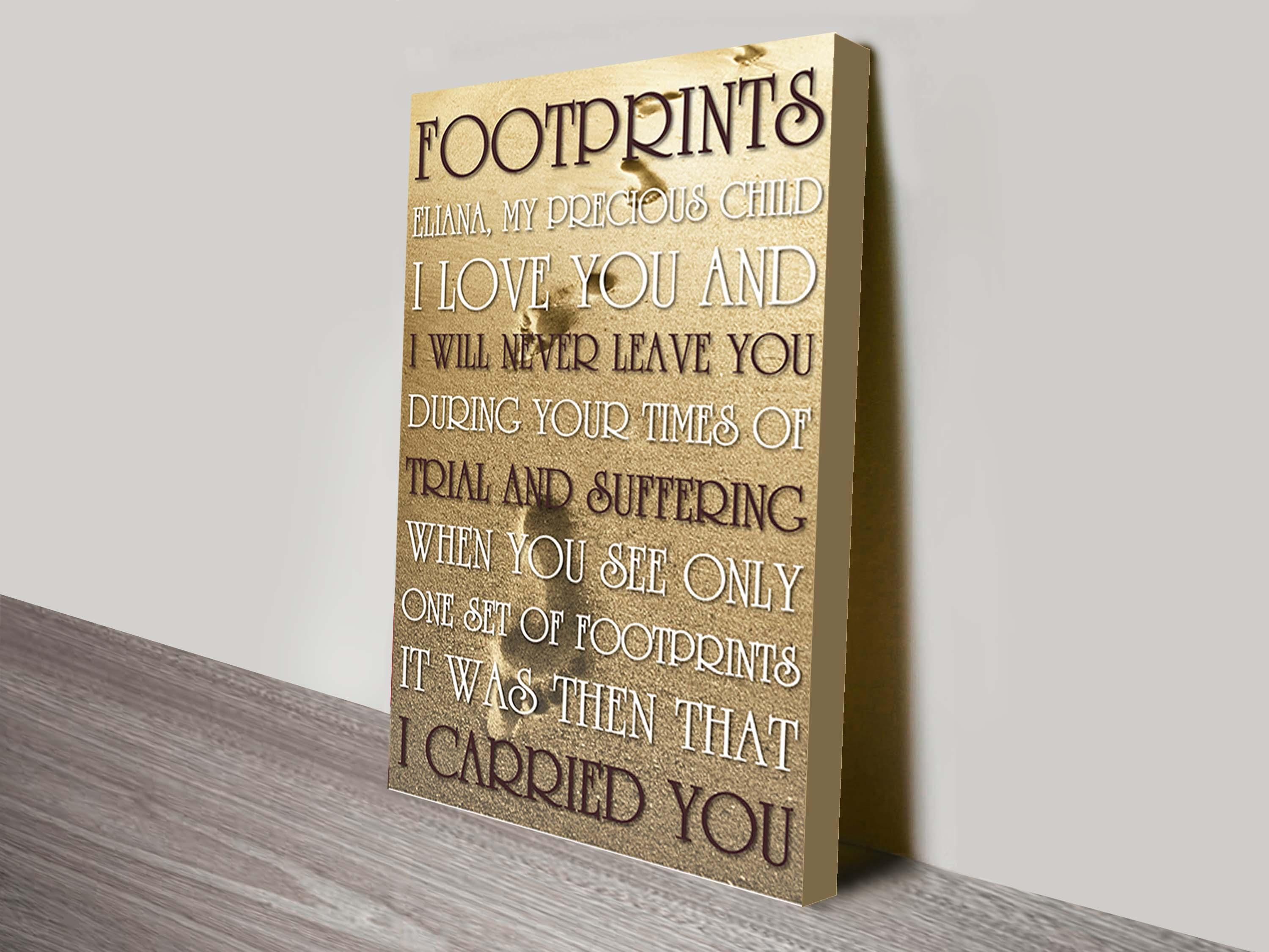 Present Ideas For Mum | Great Mothers Day Presents Inside Footprints In The Sand Wall Art (View 5 of 20)