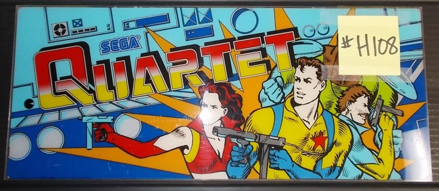 Quartet Arcade Machine Game Overhead Marquee Header For Sale #h108 With Regard To Arcade Wall Art (View 18 of 20)