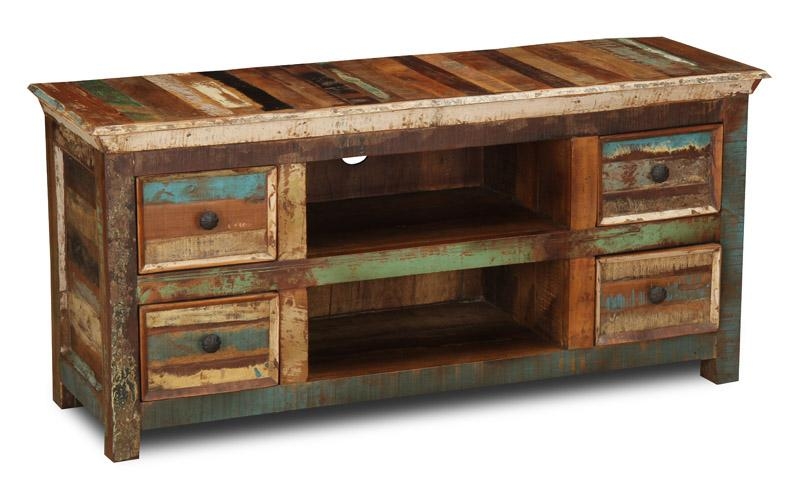 Featured Photo of 20 The Best Recycled Wood Tv Stands