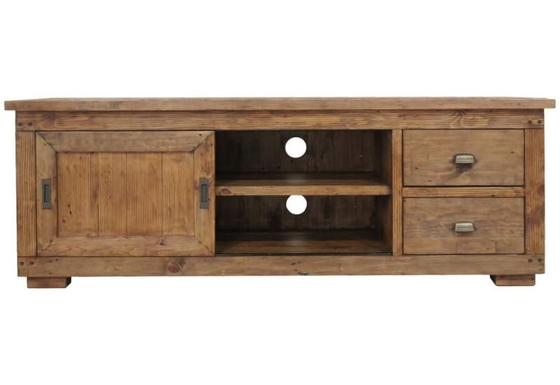 Reclaimed Pine Large Tv Cabinet – Beckenham Reproduction Furniture Pertaining To Most Popular Pine Tv Cabinets (Photo 5416 of 7825)
