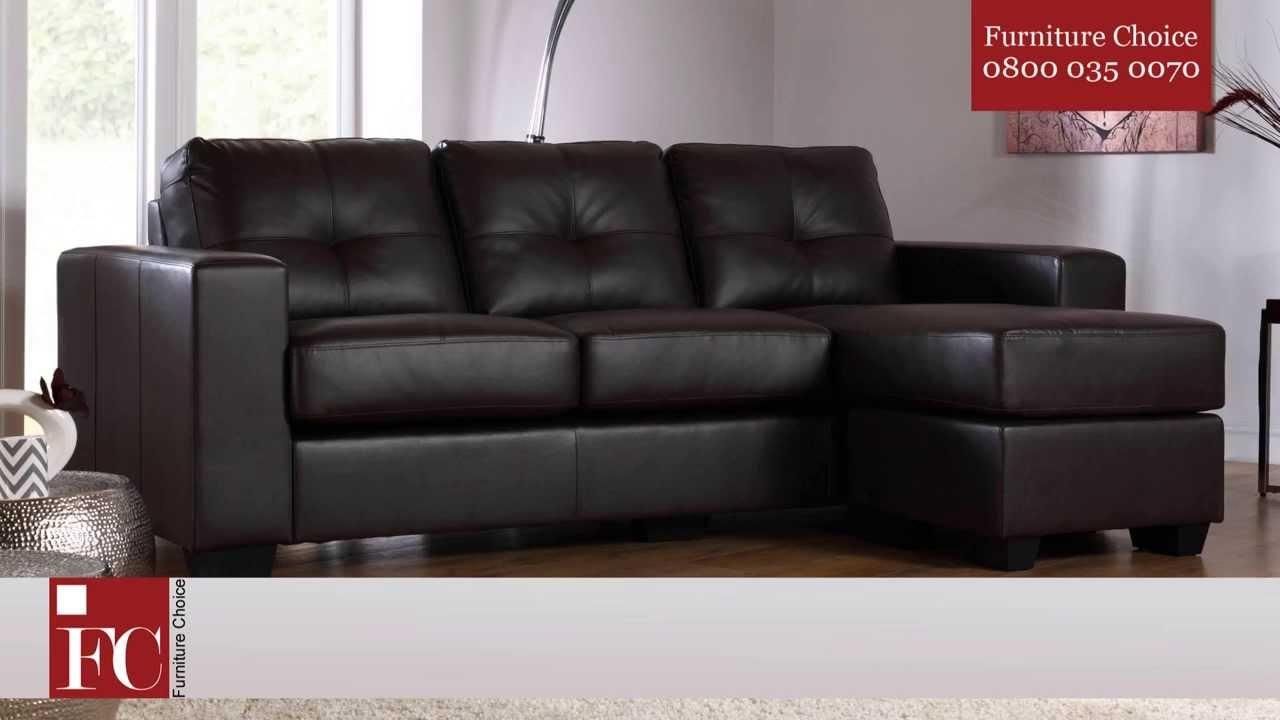 Rio Leather Corner Sofas From Furniture Choice – Youtube Intended For Small Brown Leather Corner Sofas (View 12 of 21)