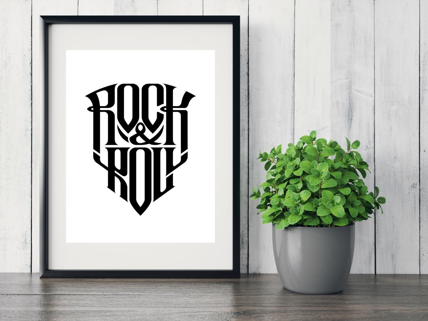 Rock N Roll! Wall Art Home Decor  Rock And Roll Art, Rock And Roll Regarding Rock And Roll Wall Art (View 18 of 20)
