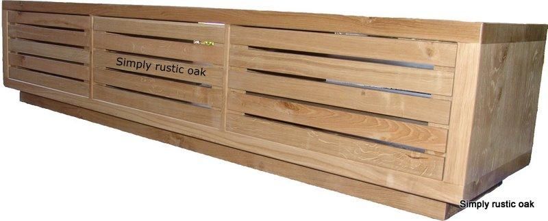 Rustic Oak 3 Door Tv Stand | Simply Rustic Oak – Handmade Rustic Regarding Most Current Contemporary Oak Tv Cabinets (Photo 20 of 20)