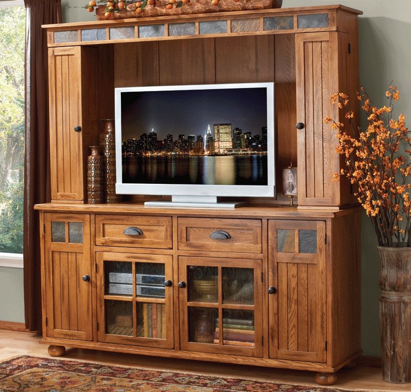 Rustic Oak Tv Stand, Oak Tv Stand, Oak Wood Tv Stand Intended For Most Recently Released Wood Tv Entertainment Stands (View 19 of 20)