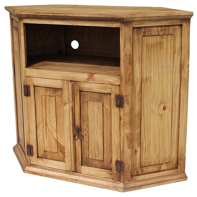 Rustic Pine Collection – Corner Tv Stand – Com11 Intended For Recent Pine Tv Cabinets (Photo 1 of 20)