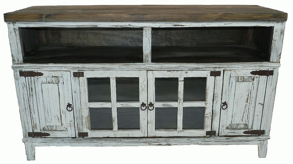 Rustic White Wash Tv Stand, Antique White Tv Stand Inside Most Current White Rustic Tv Stands (View 1 of 20)