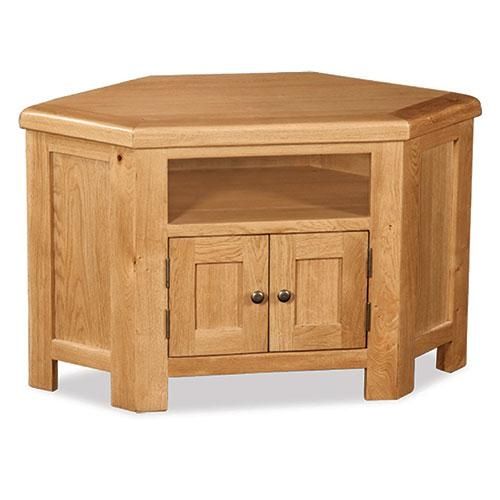 Salisbury Oak Corner Tv Stand Up To 47" Screen Pertaining To Most Current Corner Oak Tv Stands (View 4 of 20)