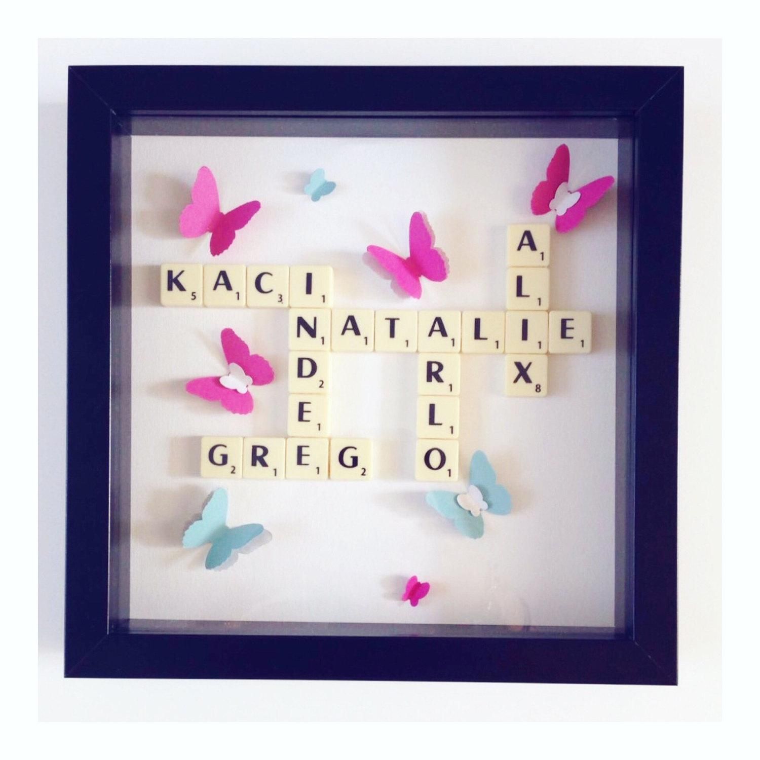 Scrabble Wall Art, Personalised Family Frame – 3d Scrabble Names Inside Scrabble Names Wall Art (View 13 of 20)