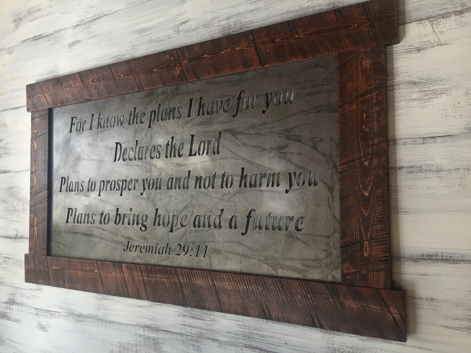 Scripture Art Metal Signs Scripture Wall Art Metal Wall With Regard To Wooden Wall Art Quotes (View 11 of 20)
