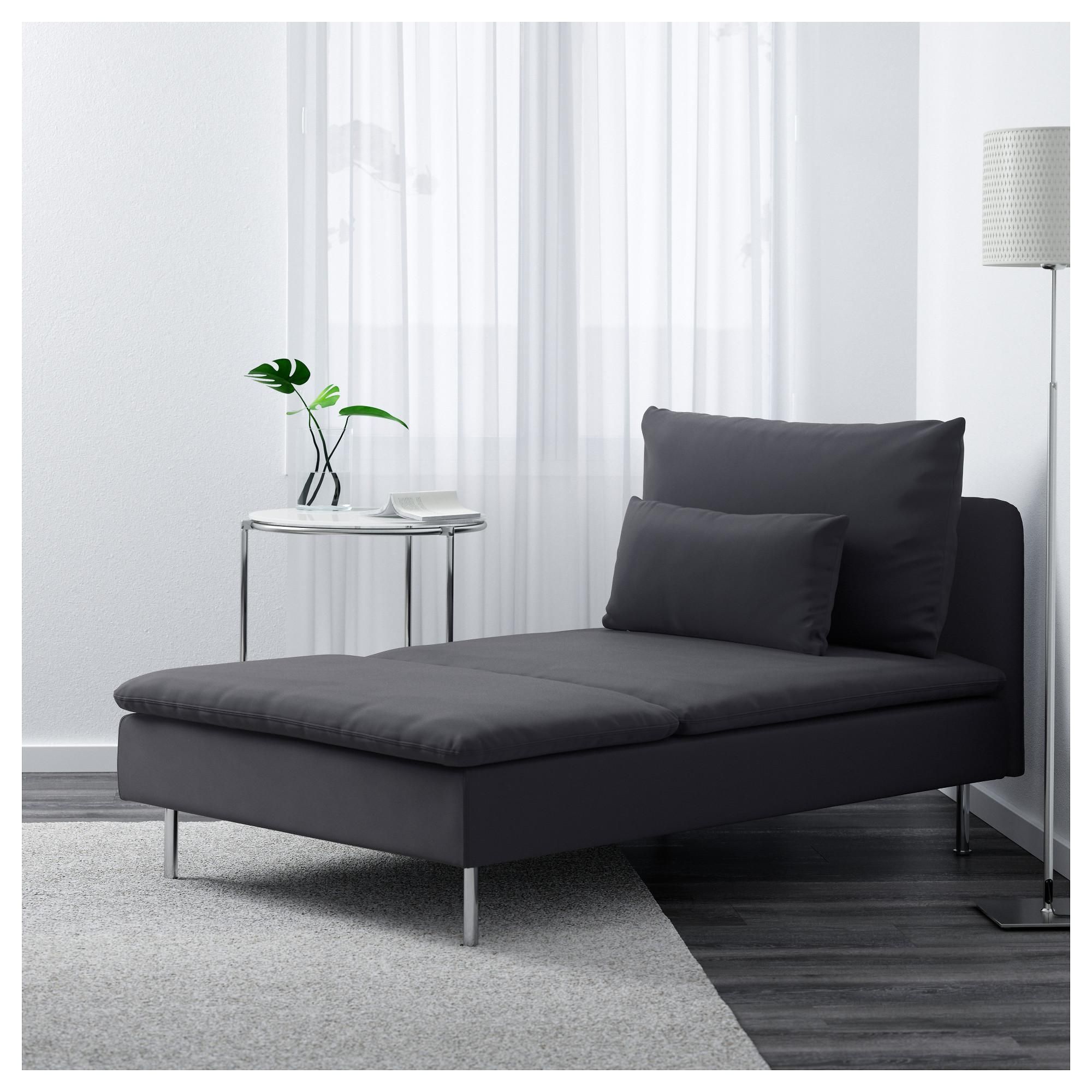 Söderhamn Chaise Longue Samsta Dark Grey – Ikea In Ikea Chaise Lounge Sofa (Photo 12 of 20)