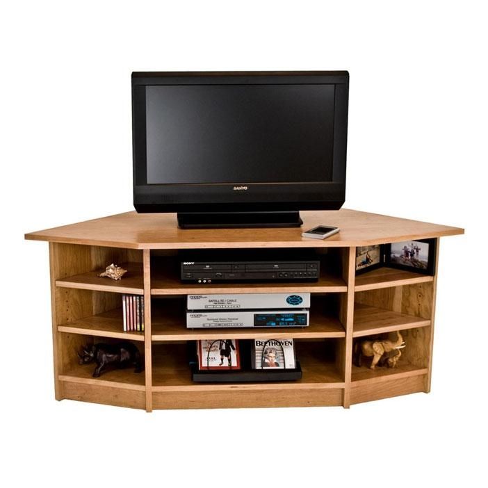 Solid Wood Corner Tv Stand In Cherry | Maple | Walnut | Oak Hardwood Within 2017 Solid Wood Corner Tv Cabinets (Photo 4400 of 7825)