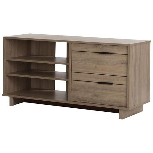 South Shore Fynn 55" Tv Stand – Rustic Oak : Tv Stands – Best Buy In Most Popular Rustic Oak Tv Stands (View 17 of 20)