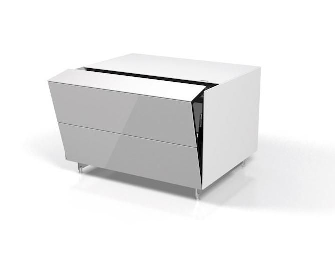 Spectral Cocoon Co2 Small Gloss White Tv Cabinet – Spectral Within Newest Small White Tv Cabinets (Photo 1 of 20)