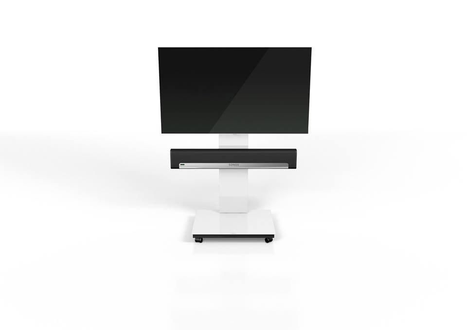 Spectral Tray Px600sx White Gloss Glass Tv Stand W/ Sonos Playbar Inside Most Current Sonos Tv Stands (Photo 3486 of 7825)